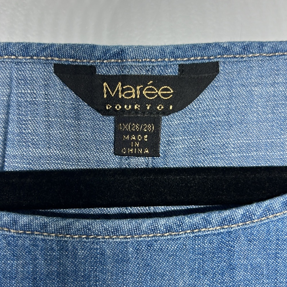 Classic Denim Puff-Sleeve Top - Blue - Picture 5 of 8
